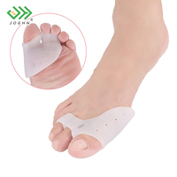 JOGHN-Corrector de dedos de tres orificios para el dedo del pie, funda de silicona, separador de dedos
