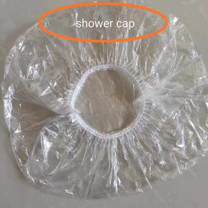 <span class=keywords><strong>Bonnet</strong></span> <span class=keywords><strong>de</strong></span> <span class=keywords><strong>bain</strong></span> jetable en plastique PE transparent imperméable à bande blanche pour hôtel, salle <span class=keywords><strong>de</strong></span> <span class=keywords><strong>bain</strong></span>, nettoyage, douche - Product Image 3