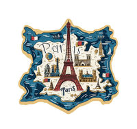 Nueva llegada personalizada Popular 2d 3D Metal Francia imanes de nevera regalo de recuerdo imán de nevera