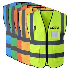 Venta caliente de seguridad de varios tamaños de alta visibilidad de seguridad reflectante chaqueta Industrial aeropuerto motocicleta tráfico Reflector chaleco - Product Image 3