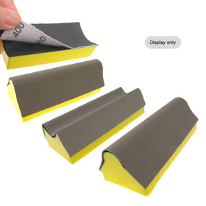 16 unids/set 40*97mm hoja de lijado de gancho <span class=keywords><strong>y</strong></span> bucle mixto juego de almohadillas de respaldo <span class=keywords><strong>lijadora</strong></span> de mano bloque de lijado para pulido de hojas de papel de lija - Product Image 5