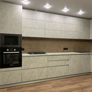 Armario <span class=keywords><strong>de</strong></span> cocina <span class=keywords><strong>de</strong></span> aluminio, moderno diseño <span class=keywords><strong>de</strong></span> estilo europeo, brillante, 3D - Product Image 1