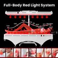 Lit de luminothérapie rouge pour tout le corps, panneau LED infrarouge proche 660nm 850nm, 10 longueurs d'onde, écran tactile, machine de luminothérapie PDT