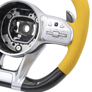 พวงมาลัยหนังคาร์บอนไฟเบอร์สำหรับรถ Mercedes Benz GLE53 Gla <span class=keywords><strong>W124</strong></span> W177 C219 C190 - Product Image 6