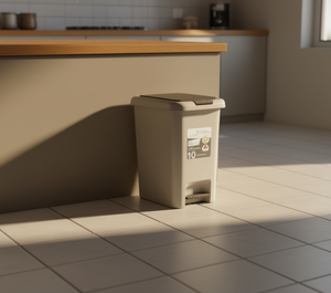 Cubo de Basura de Plástico con Pedal, 10 L, Semiautomático, Rectangular, para Interiores, Cubo de Basura Doméstico - Product Image 2