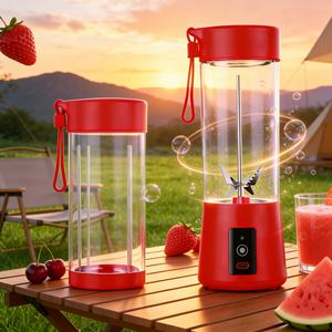 Blender à smoothie glacé USB-C 400 ml sans BPA de qualité alimentaire à faible bruit 2 en 1 pour voiture, extérieur, salle de sport, alimenté par batterie, mode turbo - Product Image 4
