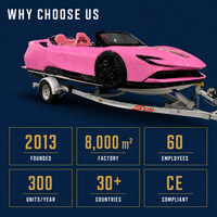 Véhicule Flottant de Location Touristique Yamoo 5 Places, Bateau à Moteur de Sport Nautique, Jet-car de Luxe en Fibre de Verre, Jet-ski Rapide, Vente Directe Usine