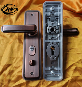 Khóa Cửa Chống Trộm Cửa Ra Vào Tay Cầm Màu Đỏ Đồng Đôi Lò Xo Đa Năng Khóa Thứ Hai Hướng Có Thể Điều Chỉnh - Product Image 2