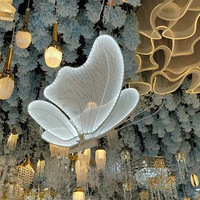 Élégante Décoration de Mariage, Ailes de Papillon Lumineuses, Accessoire Suspendu de Plafond pour Scène