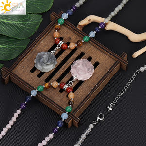 <span class=keywords><strong>Rosa</strong></span> flor gargantilla <span class=keywords><strong>collar</strong></span> curación piedra Natural hecho a mano tallado colgante <span class=keywords><strong>rosa</strong></span> <span class=keywords><strong>cuarzo</strong></span> cristal collares joyería para mujeres H459 - Product Image 5