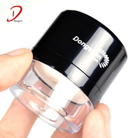 Pot de poudre libre unique en gros avec houppette, pot cosmétique vide en plastique avec pinceau pour le visage et le corps