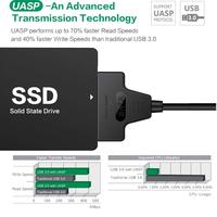Precio de fábrica Oem Usb 3,0 a Sata7 + 15pin Disco Duro Cable Adaptador convertidor Usb Sata conector Cables para 2,5 pulgadas Hdd Ssd