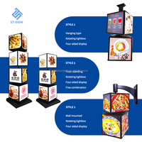 Kotak Lampu Menu LED 3D Shuntai Outdoor Lightbox, Bingkai Poster, Vacuum Forming, Kosong, Dapat Berputar