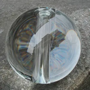 Große 100mm bis 200mm transparente hohle Glas K9 Kristall kugel mit Loch für Hotel Bar Tisch dekoration