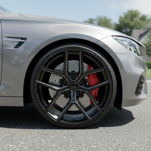 ล้อแม็กซ์ HUAMAI อลูมิเนียมฟอร์จ ขอบลึก 30 มม. ET  ขนาด <span class=keywords><strong>PCD</strong></span> 112/114.3/<span class=keywords><strong>120</strong></span>/139.7 สีดำ สำหรับรถยนต์ Mercedes Audi - Product Image 6