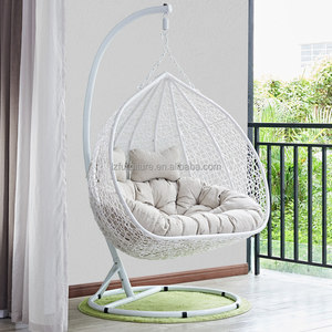 Chaise suspendue d'extérieur en rotin pour bébé, double siège, fauteuil œuf pas cher avec support – Vente chaude - Product Image 2