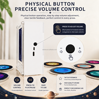 BRAVION Sterrenhemel Galaxy NFC Muziek Koelkastmagneet 9 Draaiende Schijven Kosmische Kunst Cadeau Vinyl Muziekspeler Gepersonaliseerd Magnetisch Cadeau