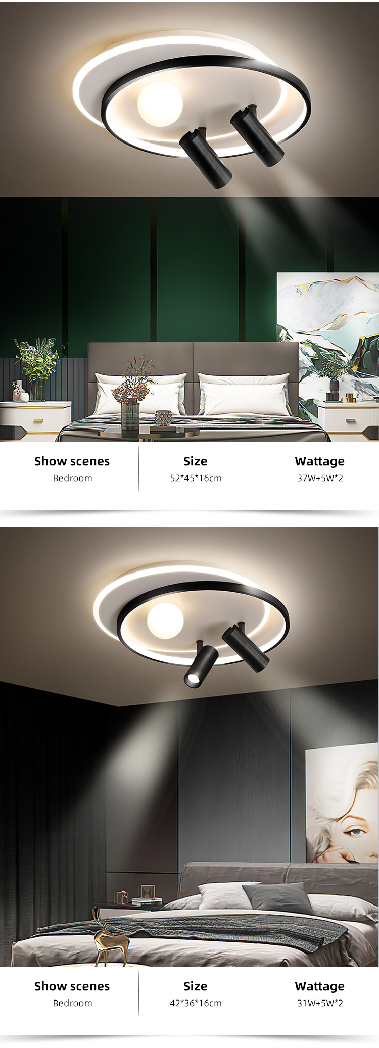 High Quality New Design Interior Modern Ceiling Mounted Spot Light Iron Acrylic Home Hotel Led Ceiling Light