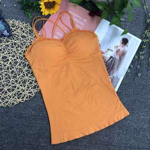 Reggiseno a basso prezzo stile sportivo fanciulla senza montatura del seno avvolgente un corpo cotone interno ciotola rimovibile senza cuciture gilet da donna - Product Image 4