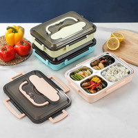 Conteneur alimentaire pour enfants Boîte à lunch en acier inoxydable Boîte à bento Nouveau design Conservation de la chaleur avec couverts