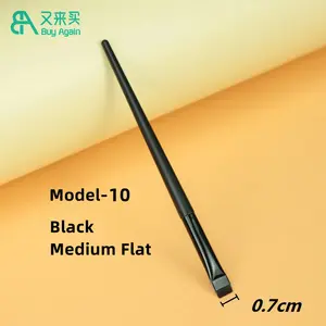 High Quality Private Label Single Ultra Fine Thin Flat Angled Eye Liner Eyeliner Brow Concealer Eyebrow Make Up Makeup Brushes