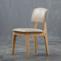 Chaise de salle à manger moderne minimaliste en bois massif avec dossier démontable pour la maison, les salles à manger, les restaurants et les salons de thé
