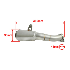 Couleurs personnalisables - <span class=keywords><strong>Prix</strong></span> d'usine - Silencieux d'échappement en acier inoxydable naturel à enfiler pour <span class=keywords><strong>Yamaha</strong></span> YZF-<span class=keywords><strong>R3</strong></span> 2015 2016 2017 - Product Image 2