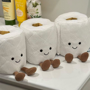 Peluche en forme de rouleau de papier toilette, décoration amusante pour salle de bain, poupée suspendue en mousse, cadeau fantaisie, rembourrée en mousse, 31-50 cm, 8-13 ans - Product Image 3