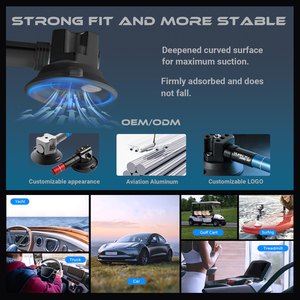 Support de voiture YUANYUJINGMI à ventouse puissante de 3 pouces, base en alliage d'aluminium, double vis 1/4" et 3/8", fixation rapide pour caméra d'action - Product Image 6