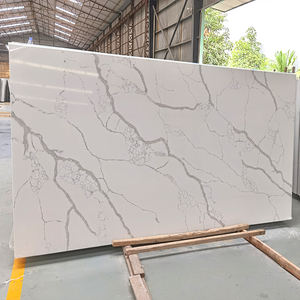 Évier de cuisine et comptoirs en quartz personnalisés OEM/ODM GOLDTOP STONE, design moderne en grandes dalles, bords arrondis, dessin CAO, modèle Laza 5042 - Product Image 1