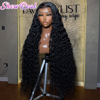 Wig Rambut Asli Tanpa Lem, Wig Rambut Asli Deep Wave, Vendor Wig Rambut Asli, Wig HD Lace Frontal untuk Wanita Kulit Hitam