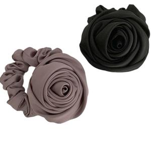 Tocado <span class=keywords><strong>de</strong></span> rosas grandes, bandas elásticas altas para el cabello, lazos para el cabello, accesorios para el cabello <span class=keywords><strong>corto</strong></span> - Product Image 5