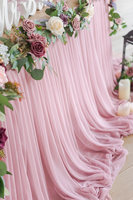 Jupe de table rectangulaire fantaisie en tulle et mousseline pour décoration de mariage et de fête