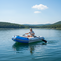 Bateau pneumatique semi-rigide sportif à coque en V profond en Hypalon PVC pour 6 personnes, idéal pour le ski nautique