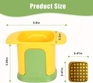 Picador de Verduras 2 en 1, Cortador y Rebanador Manual de Verduras, Rebanador Mandolina de Acero Inoxidable - Product Image 5