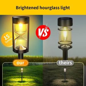Lampe solaire LED haute luminosité pour pelouse, forme sablier, étanche IP65, pour jardin et allée extérieure - Product Image 2