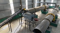 Ligne de production de granulation de tambour d'engrais organique composé 8TPH