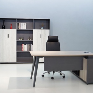Modern Nordic <b>Solid</b> <b>Wood</b> Convertible Executive Office <b>Desk</b> with Modular Design for Home or Work Computer <b>Desk</b> - Product Image 1
