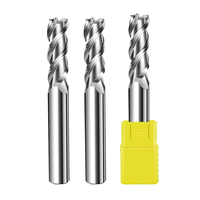 LSY-55 Fresa espiral de carburo sólido de alto brillo con 2/3 flautas para router CNC, alta precisión, 45° de hélice, 55HRC, ODM