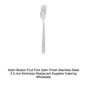 Abert Boston <b>Dessert</b> <b>Fork</b> Satin Finish 18/10 Stainless Steel, 2.5 mm Thick - Product Image 2