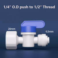 1/2 pouces BSP mâle à 3/8 pouces Tube OD connexion rapide raccord de Tube d'eau vanne à boisseau sphérique manuelle pour filtre et tuyau