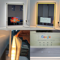 Televisor Inteligente para Baño, Pantalla Táctil Completa Impermeable, Espejo Inteligente para Gimnasio y Hotel, Control por Voz Android