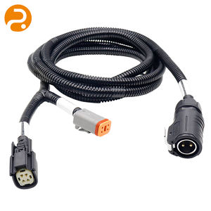 Adaptador de Conector Industrial Personalizado em Alumínio, Chicote Multi-Conector, Tubo Corrugado de PVC 100mm 12V para Automação de Máquinas e Veículos - Product Image 1