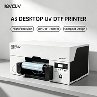ILOVEUV Desktop Mini DTF A3 Printer Transfer UV Mesin Cetak UV Dtf A3 untuk Mencetak Stiker Warna Putih