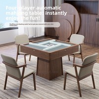 Table de Mahjong Électrique Multifonctionnelle Silencieuse en Bois Massif Chinois, Nouvelle, à Double Usage, Intégrée, pour Dîner et Jeu, Fourniture Directe Usine