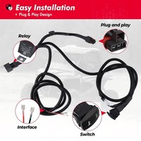 Kit de klaxon UTV ATV avec interrupteur à bascule, 12V amélioré 105DB Kit de klaxon universel fort SXS compatible avec Polaris RZR, Ranger,PRO XP