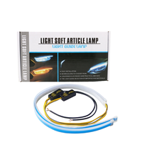 Bande LED néon RGB colorée 30/45/60CM, feux de jour pour voiture, DRL, nouveau modèle flexible, lampe à commutation, article souple, effet fluide