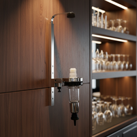 Distributeur de parfum multifonctionnel mural pour une seule bouteille, support de rangement pour flacons de parfum, présentoir de bar, pompe distributrice de parfum