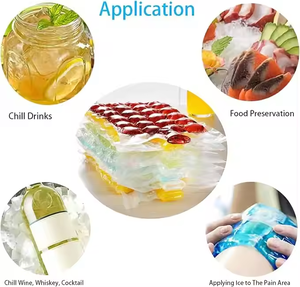 Suministro <span class=keywords><strong>de</strong></span> fábrica Cubo <span class=keywords><strong>de</strong></span> hielo desechable Paquete <span class=keywords><strong>de</strong></span> hielo frío Bolsa enfriadora Plástico transparente LDPE Bolsa <span class=keywords><strong>de</strong></span> congelador <span class=keywords><strong>de</strong></span> cubitos <span class=keywords><strong>de</strong></span> hielo con cierre automático - Product Image 3