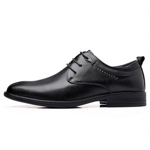 Bottines en cuir artificiel pour hommes, bout rond, fermeture éclair, chaussures de mode rétro de marque - Product Image 2
